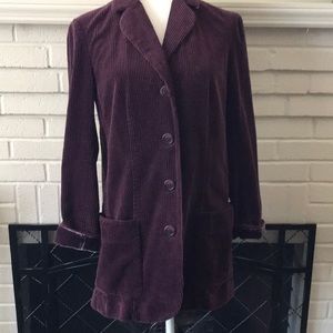 NWT J Jill Corduroy Fig boyfriend jacket XS